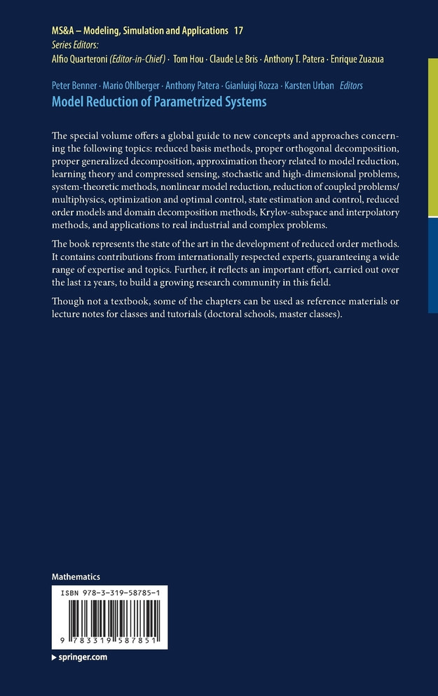 Model Reduction of Parametrized Systems