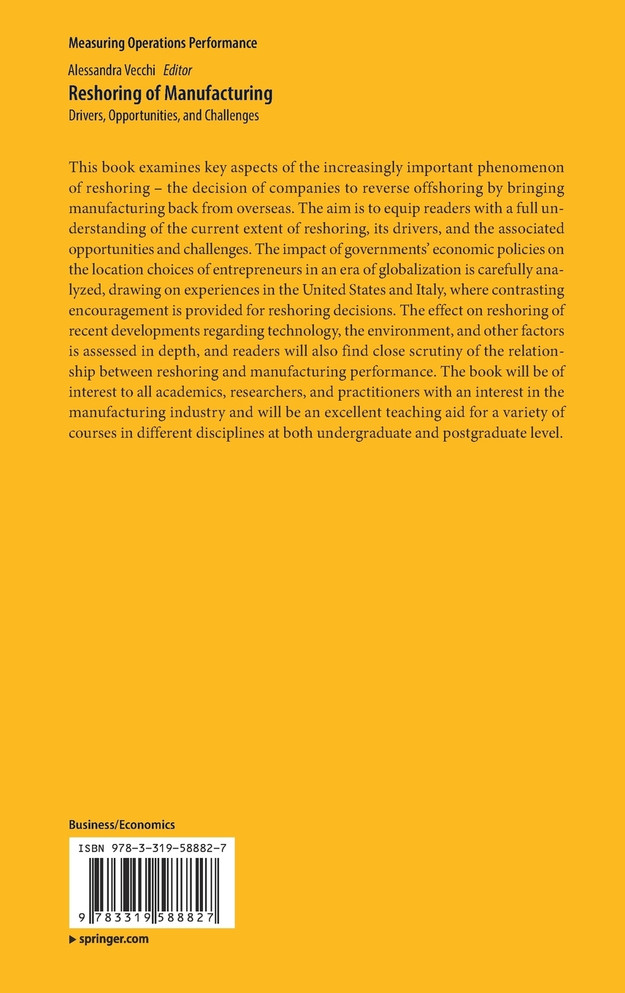 Reshoring of Manufacturing