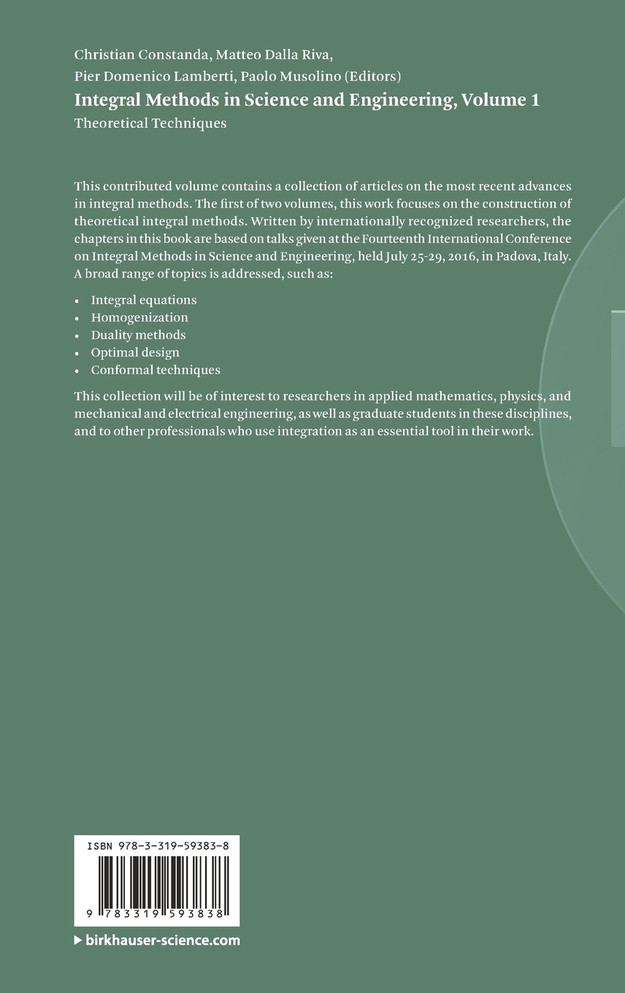 Integral Methods in Science and Engineering, Volume 1