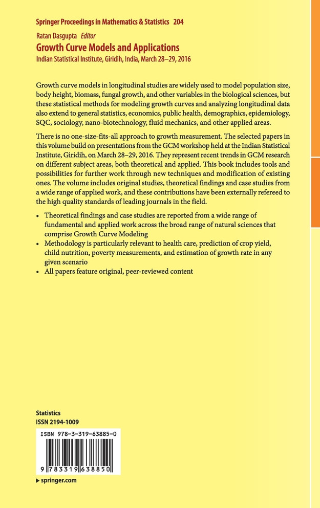 Growth Curve Models and Applications