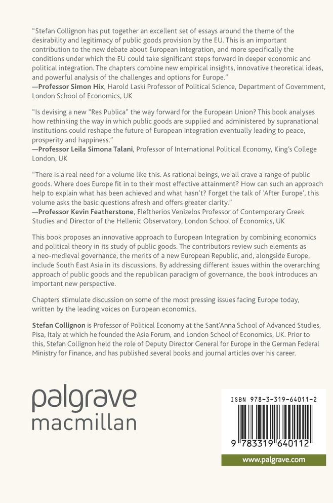 The Governance of European Public Goods