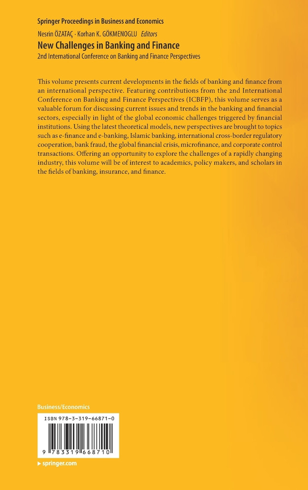 New Challenges in Banking and Finance