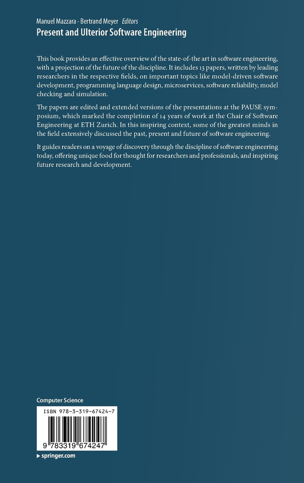 Present and Ulterior Software Engineering