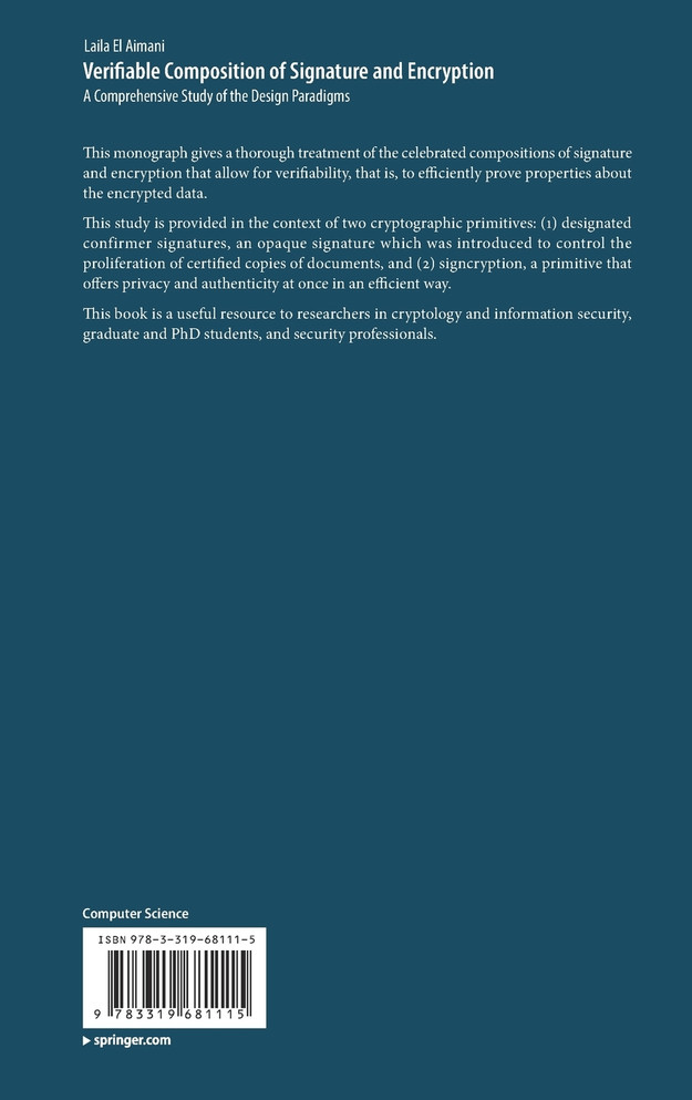 Verifiable Composition of Signature and Encryption