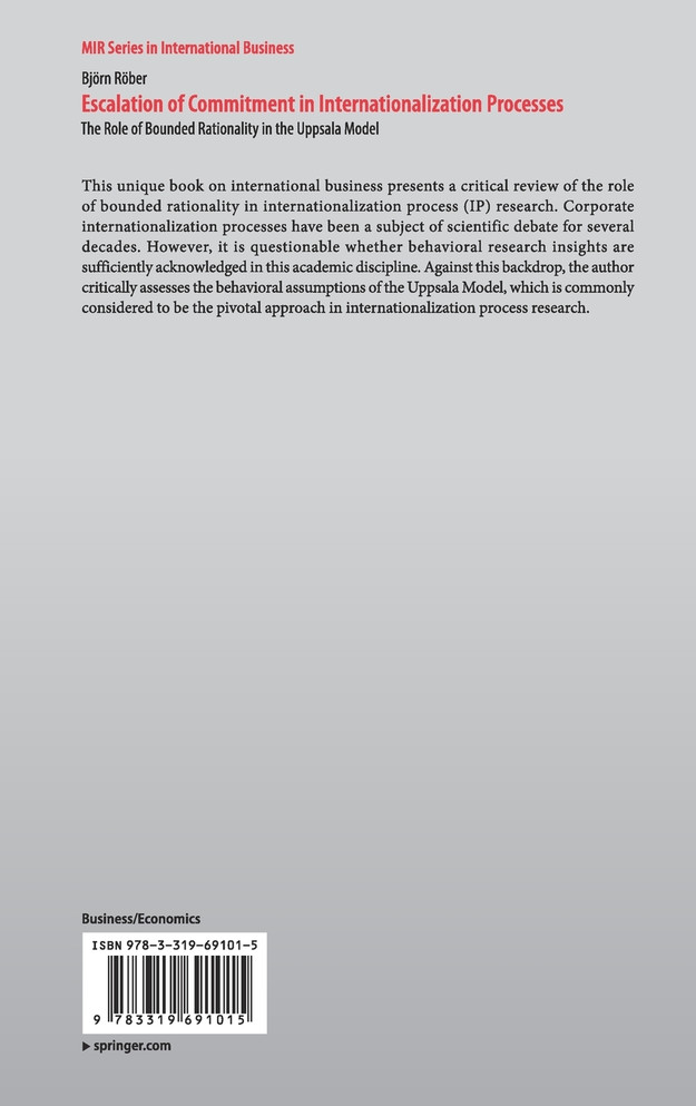 Escalation of Commitment in Internationalization Processes