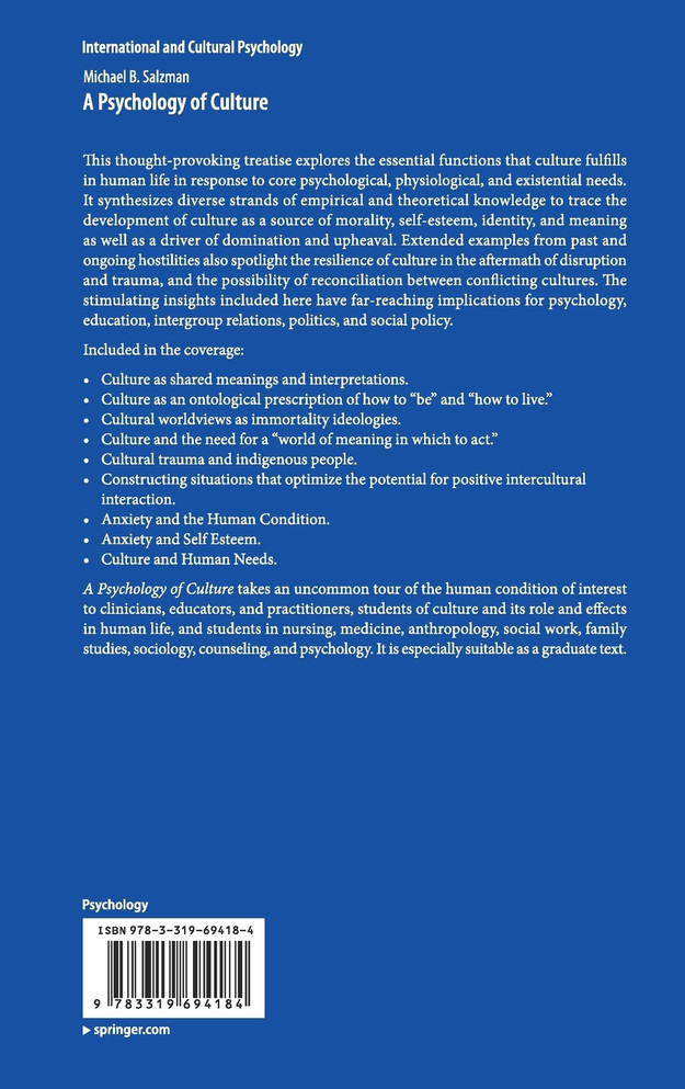 A Psychology of Culture