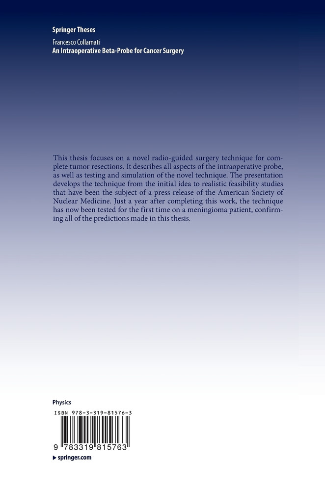 An Intraoperative Beta−Probe for Cancer Surgery