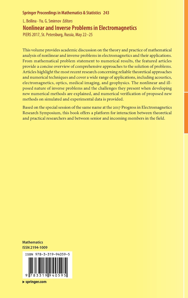Nonlinear and Inverse Problems in Electromagnetics