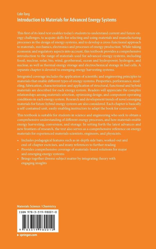 Introduction to Materials for Advanced Energy Systems