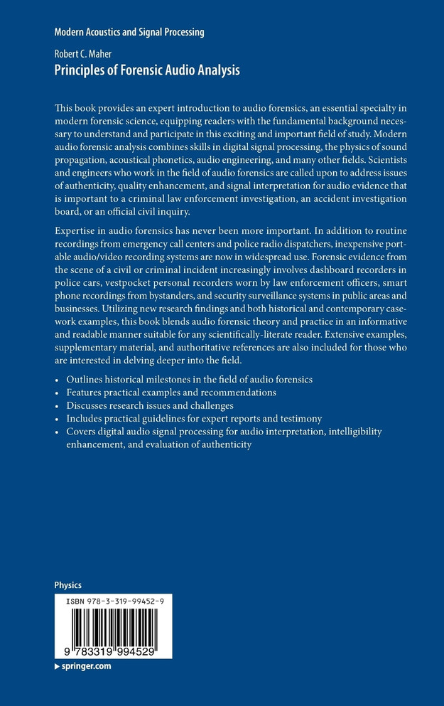 Principles of Forensic Audio Analysis