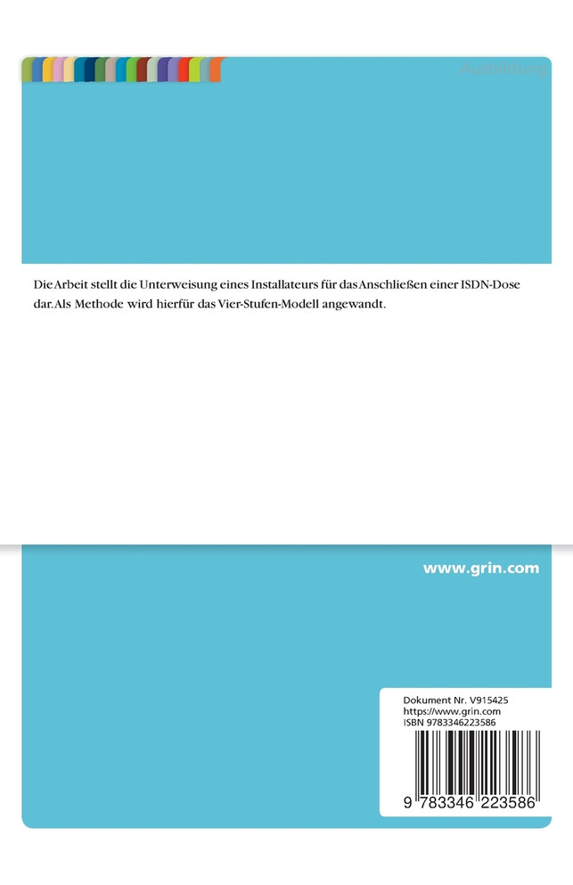 Anschließen einer ISDN-Dose (Unterweisung Installateur)