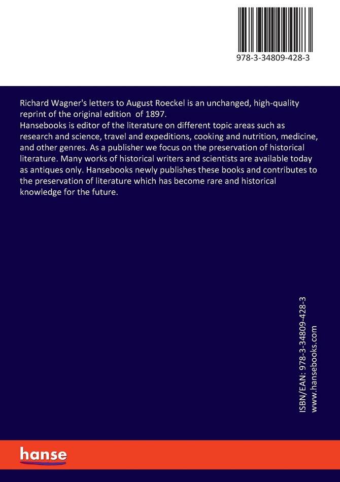 Richard Wagner's letters to August Roeckel