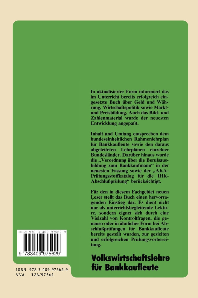 Volkswirtschaftslehre für Bankkaufleute
