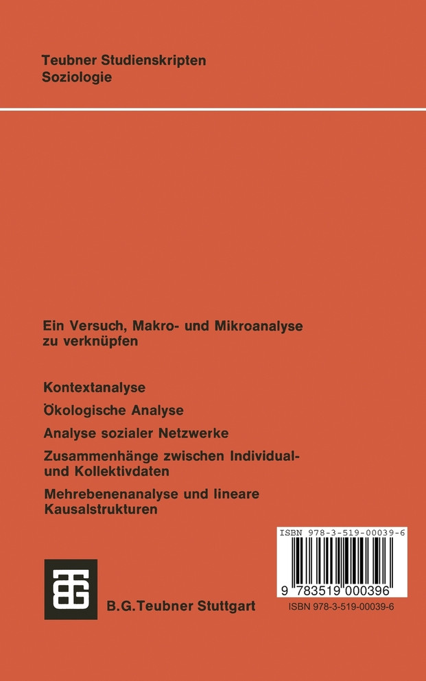 Probleme der Mehrebenenanalyse
