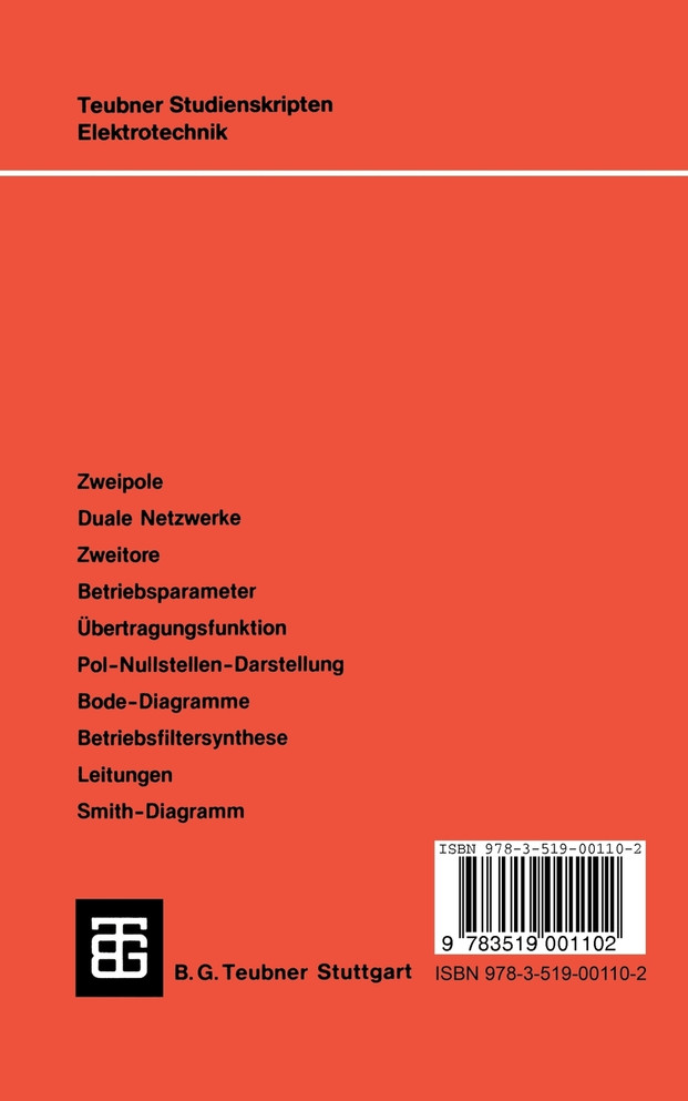 Netzwerkanalyse, Netzwerksynthese und Leitungstheorie
