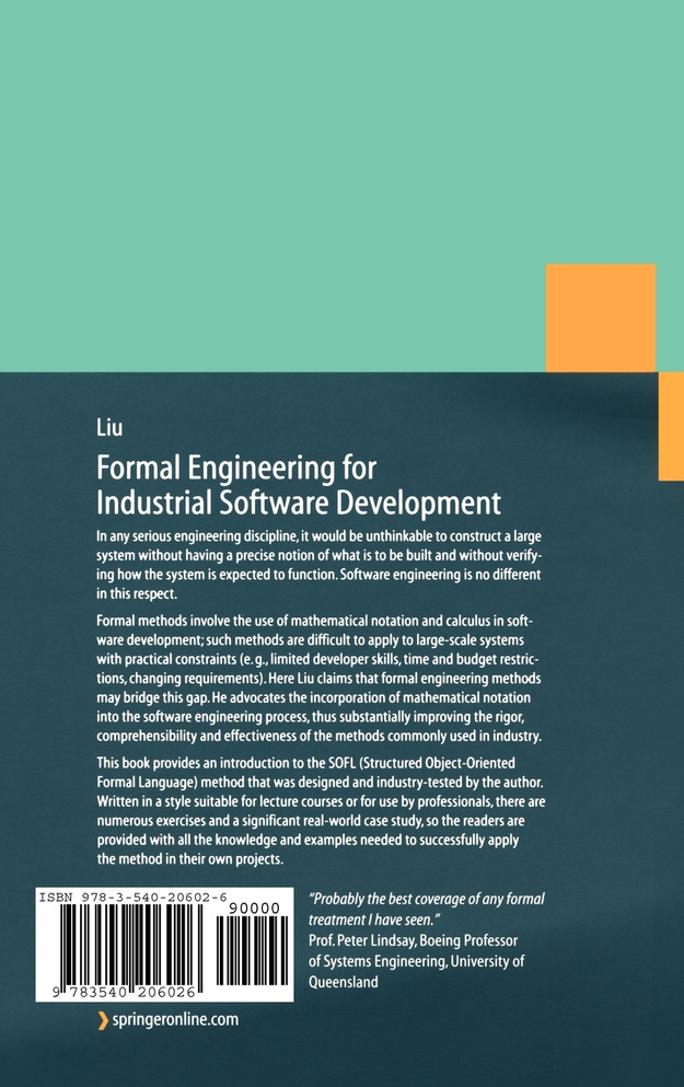 Formal Engineering for Industrial Software Development