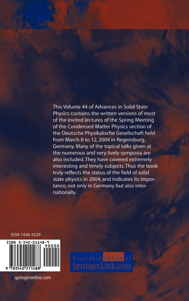 Advances in Solid State Physics