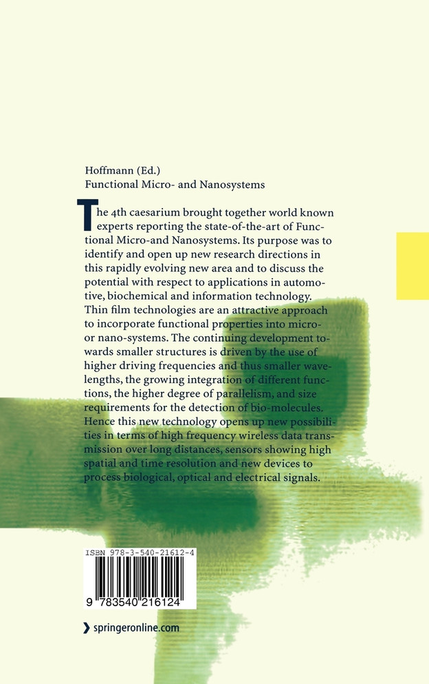 Functional Micro- And Nanosystems