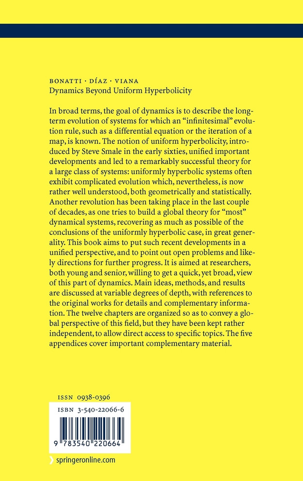 Dynamics Beyond Uniform Hyperbolicity