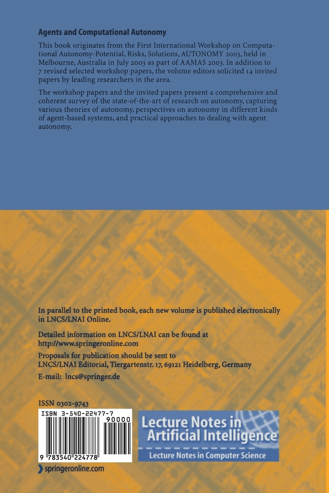 Agents and Computational Autonomy