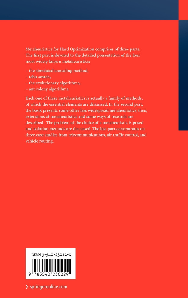 Metaheuristics for Hard Optimization