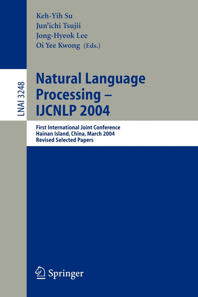 Natural Language Processing - IJCNLP 2004