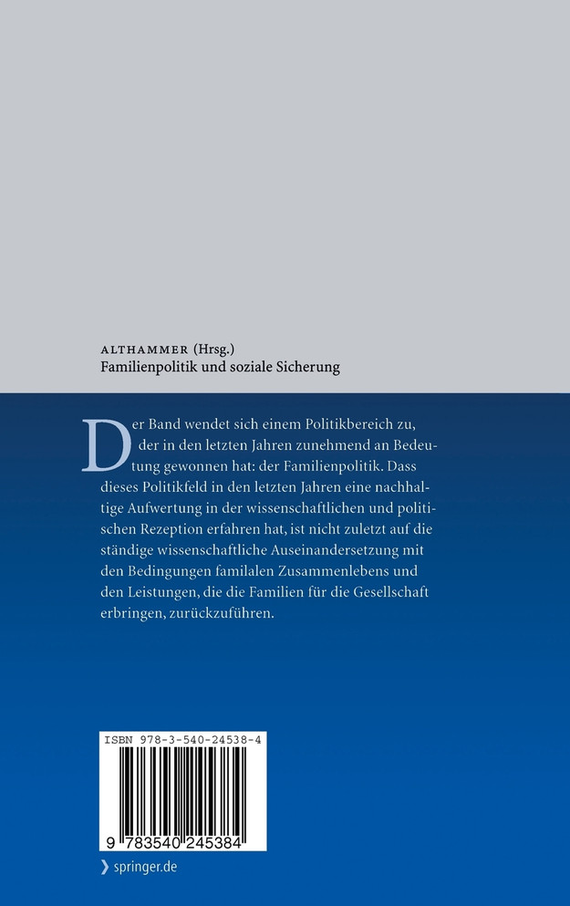 Familienpolitik und soziale Sicherung