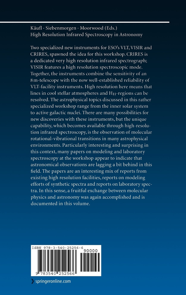 High Resolution Infrared Spectroscopy in Astronomy