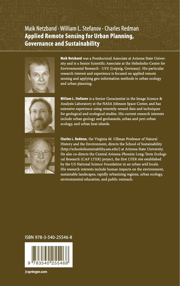 Applied Remote Sensing for Urban Planning, Governance and Sustainability
