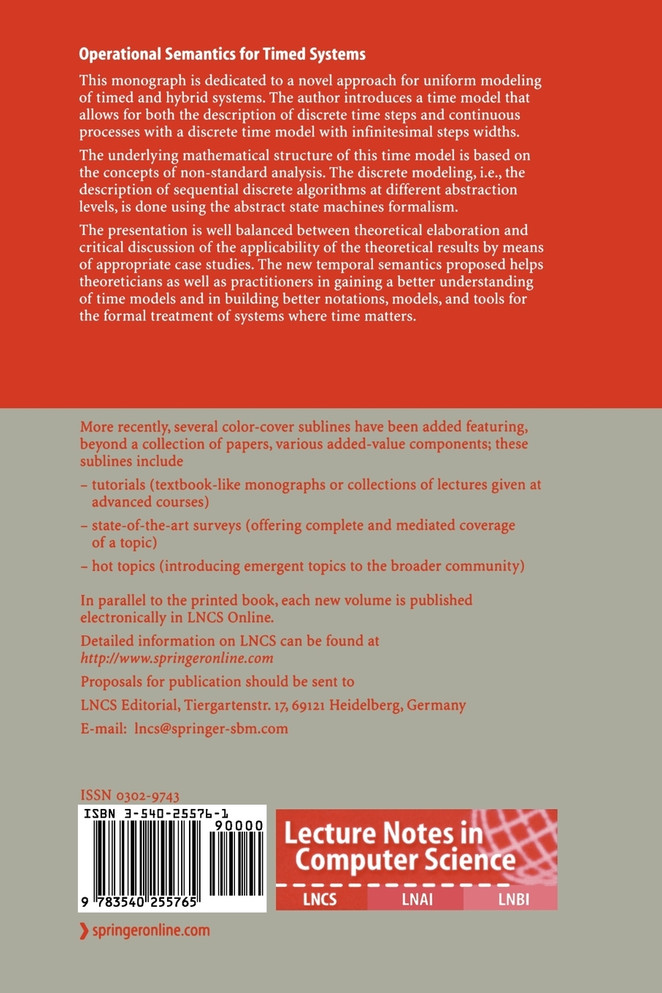 Operational Semantics for Timed Systems