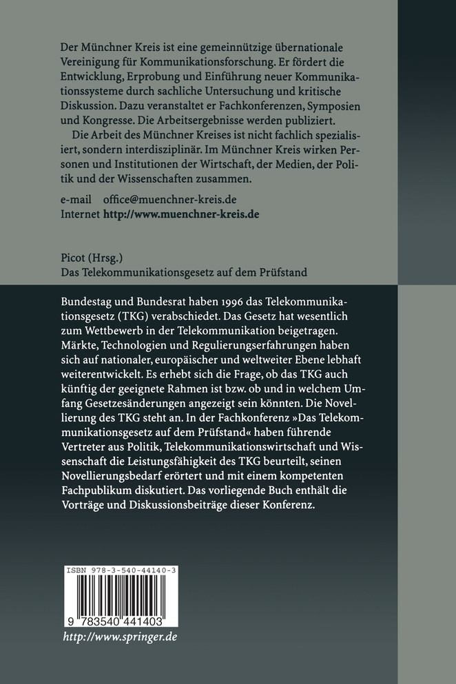 Das Telekommunikationsgesetz auf dem Prüfstand
