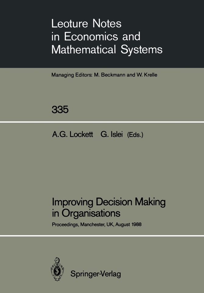 Improving Decision Making in Organisations