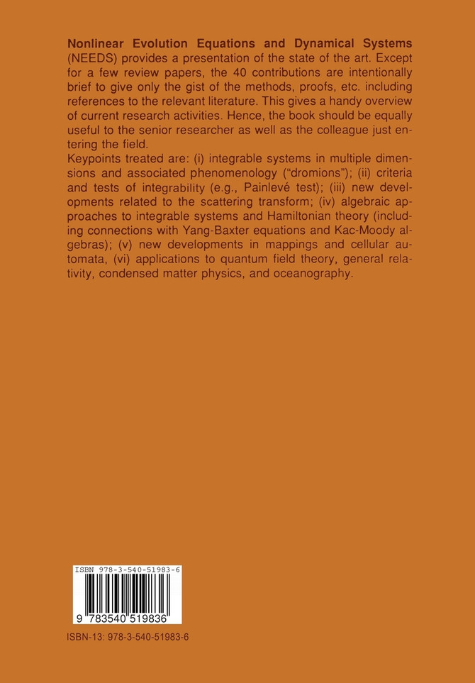 Nonlinear Evolution Equations and Dynamical Systems