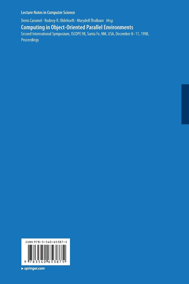 Computing in Object-Oriented Parallel Environments