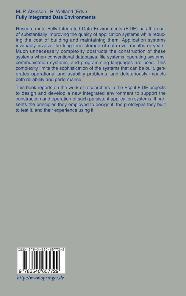 Fully Integrated Data Environments