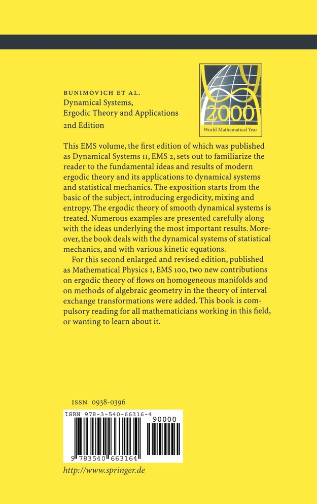 Dynamical Systems, Ergodic Theory and Applications