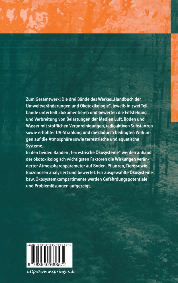 Handbuch Der Umweltveranderungen Und Okotoxikologie