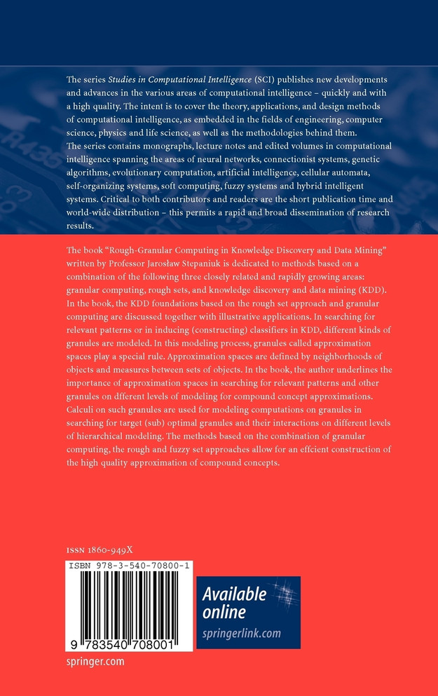 Rough - Granular Computing in Knowledge Discovery and Data Mining