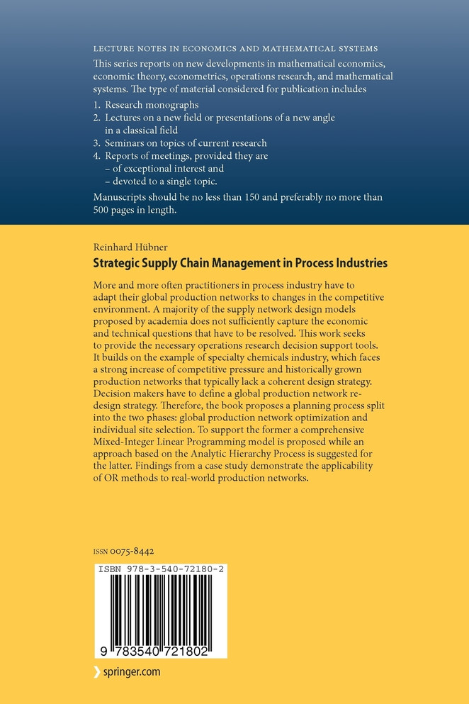 Strategic Supply Chain Management in Process Industries
