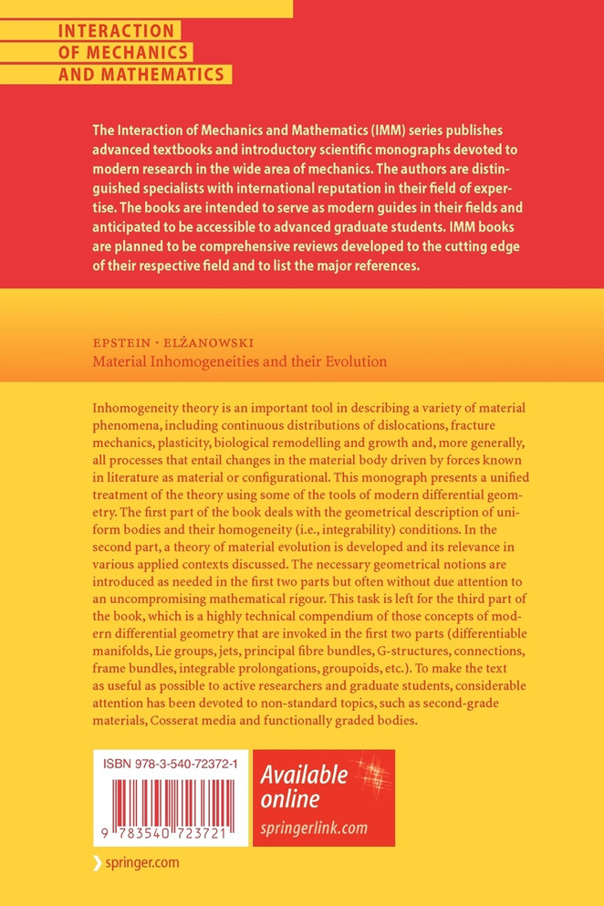 Material Inhomogeneities and their Evolution