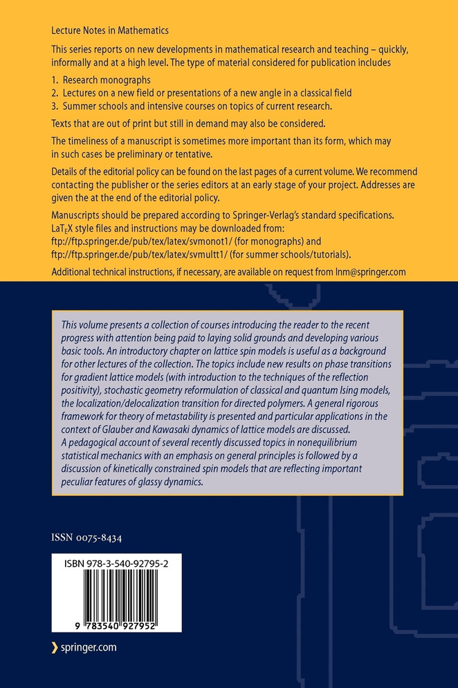 Methods of Contemporary Mathematical Statistical Physics