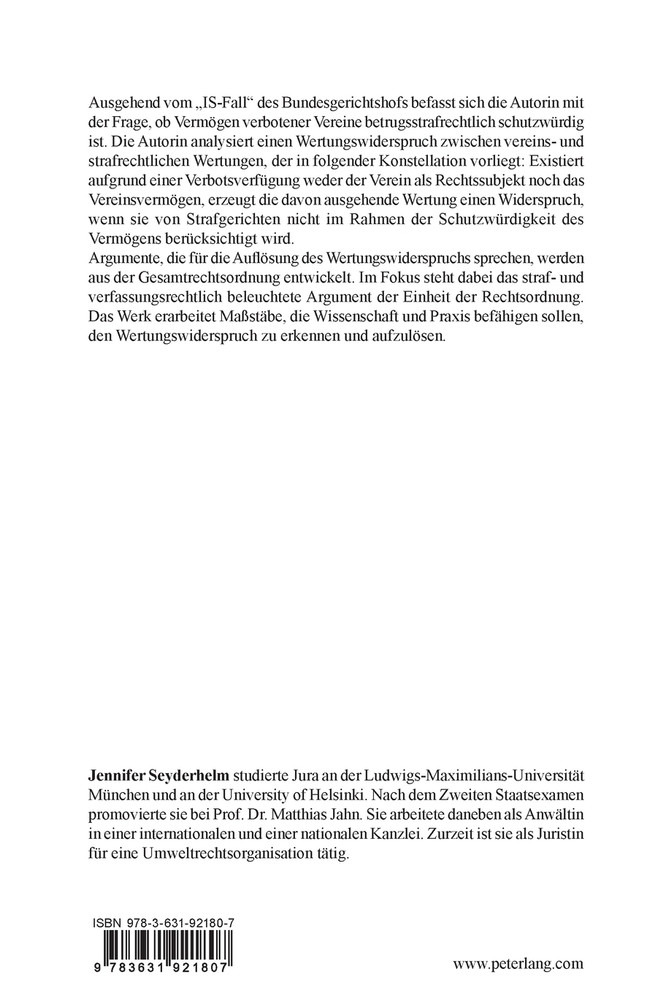 Schutzwuerdigkeit eingezogenen Vermoegens