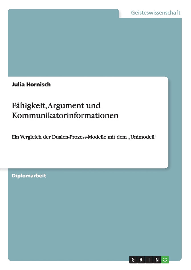 Fähigkeit, Argument und Kommunikatorinformationen