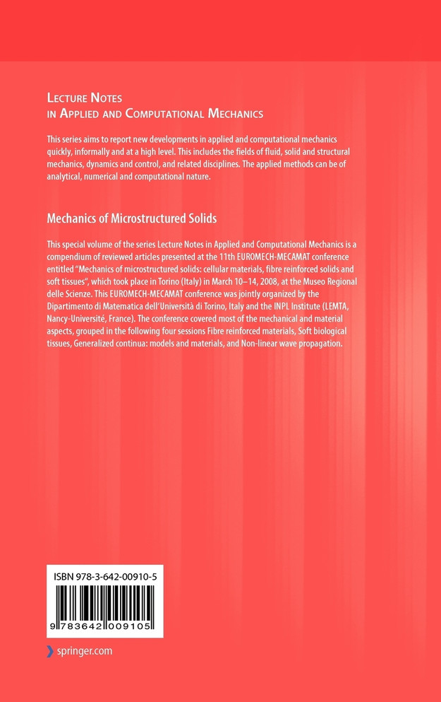 Mechanics of Microstructured Solids