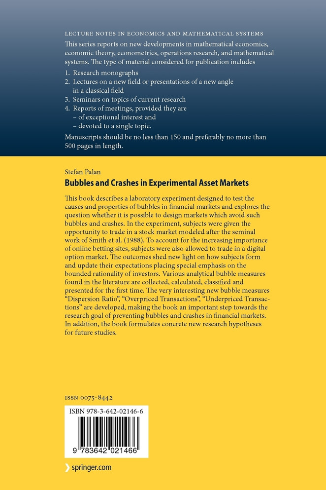 Bubbles and Crashes in Experimental Asset Markets