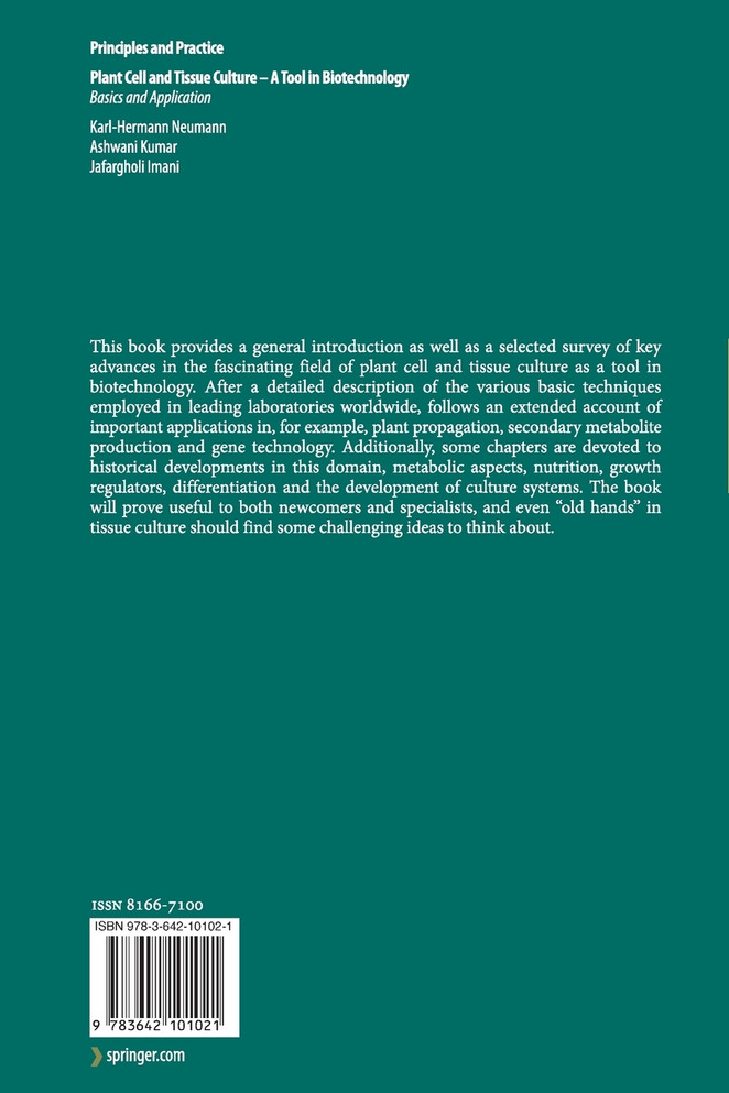 Plant Cell and Tissue Culture - A Tool in Biotechnology
