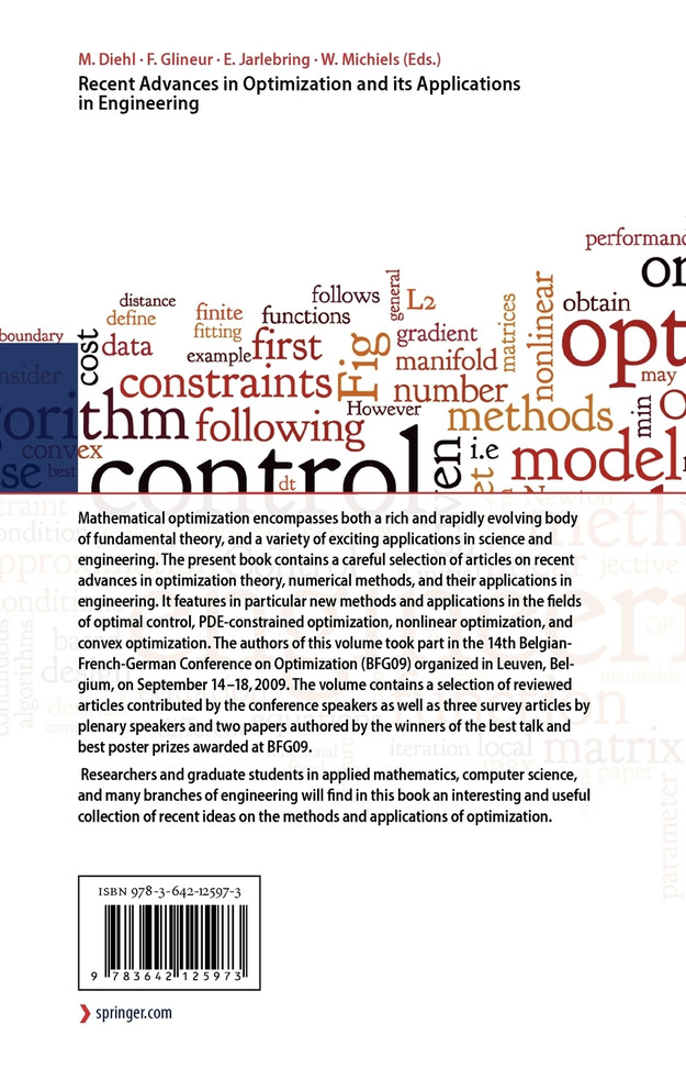 Recent Advances in Optimization and its Applications in Engineering