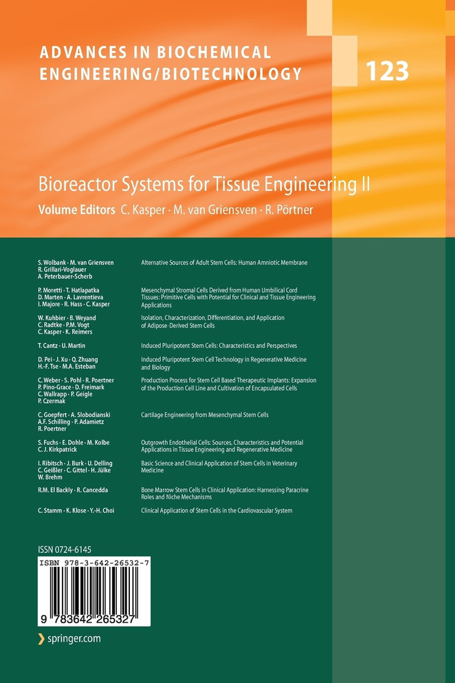 Bioreactor Systems for Tissue Engineering II