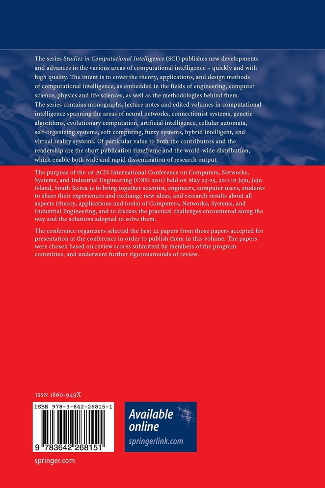 Computers, Networks, Systems, and Industrial Engineering 2011