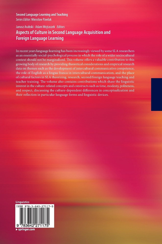 Aspects of Culture in Second Language Acquisition and Foreign Language Learning